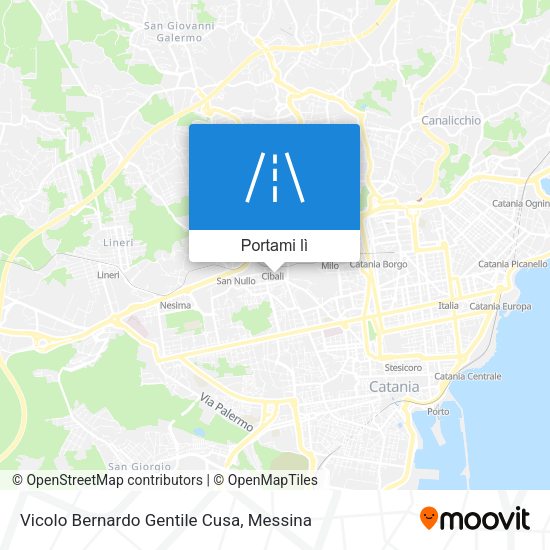 Mappa Vicolo Bernardo Gentile Cusa