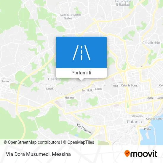 Mappa Via Dora Musumeci