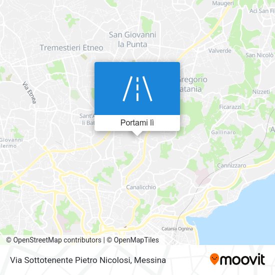 Mappa Via Sottotenente Pietro Nicolosi
