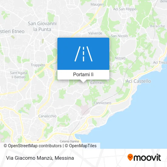 Mappa Via Giacomo Manzù