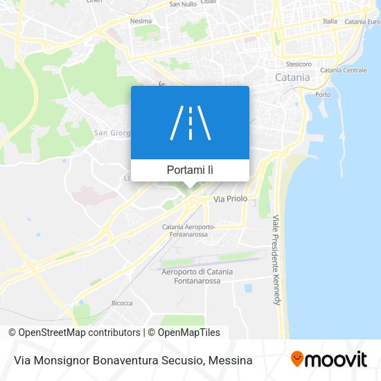 Mappa Via Monsignor Bonaventura Secusio