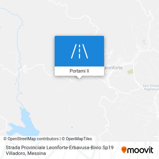 Mappa Strada Provinciale Leonforte-Erbavusa-Bivio Sp19 Villadoro