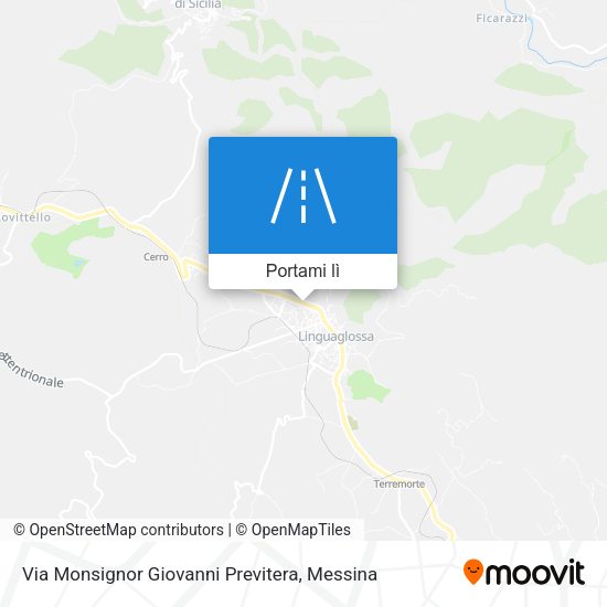 Mappa Via Monsignor Giovanni Previtera