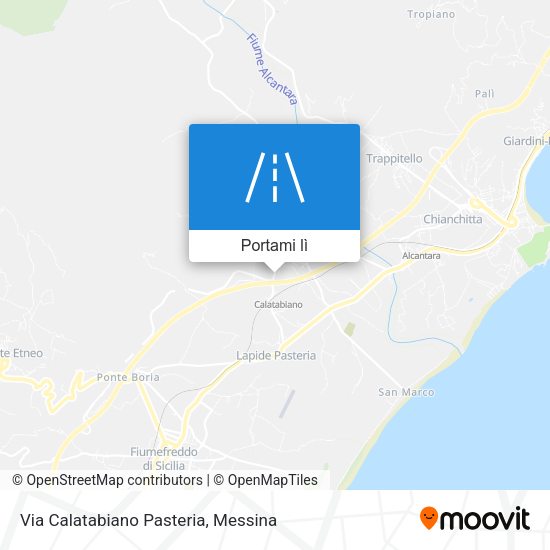 Mappa Via Calatabiano Pasteria