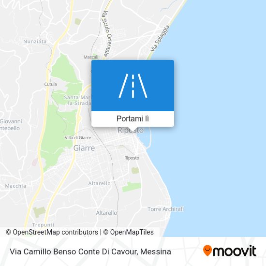 Mappa Via Camillo Benso Conte Di Cavour