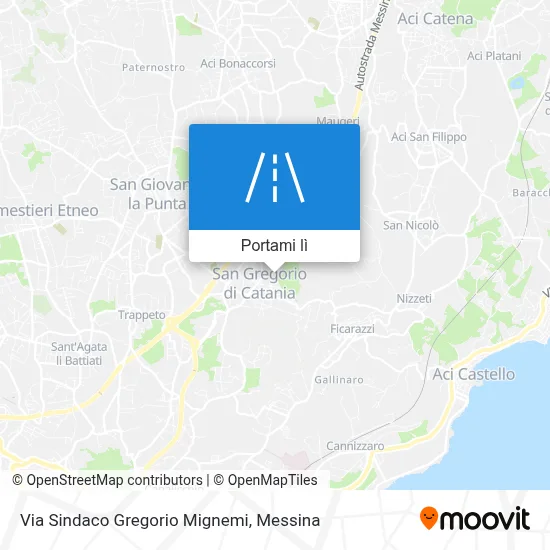 Mappa Via Sindaco Gregorio Mignemi