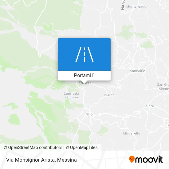 Mappa Via Monsignor Arista