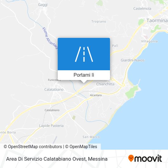 Mappa Area Di Servizio Calatabiano Ovest