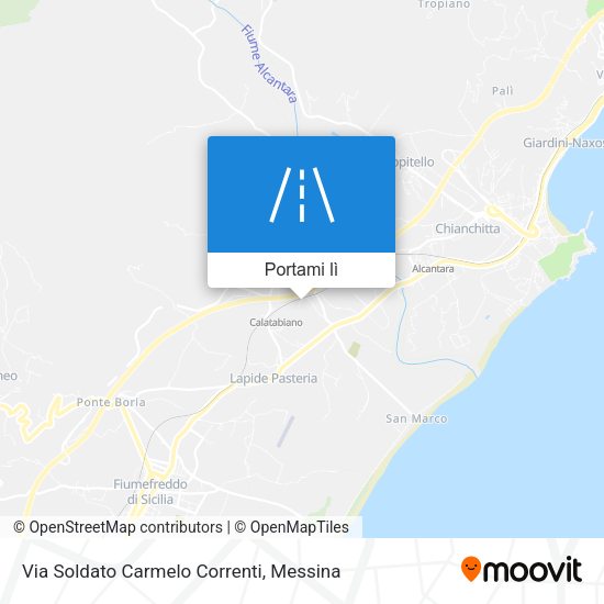 Mappa Via Soldato Carmelo Correnti