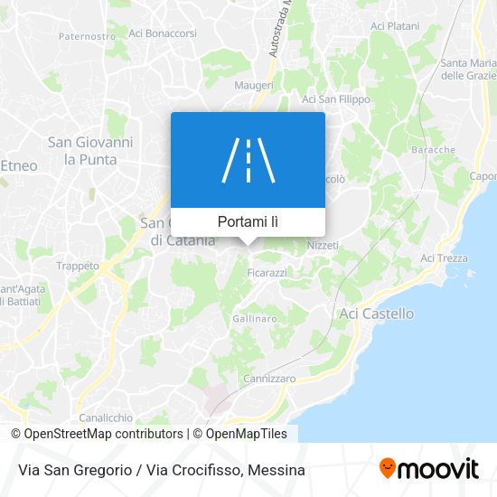 Mappa Via San Gregorio / Via Crocifisso