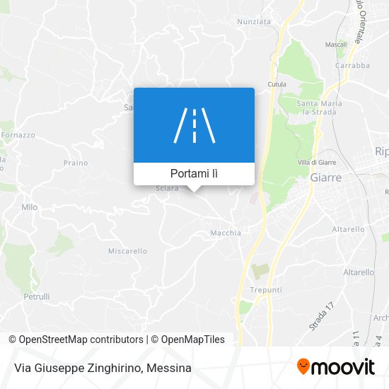 Mappa Via Giuseppe Zinghirino