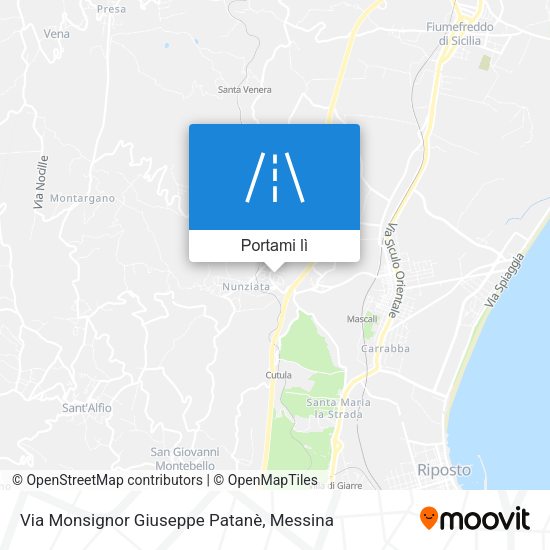 Mappa Via Monsignor Giuseppe Patanè