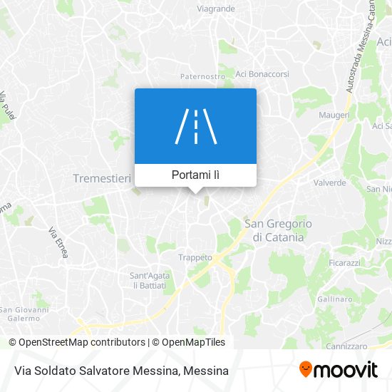 Mappa Via Soldato Salvatore Messina