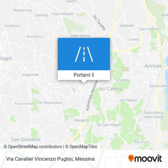 Mappa Via Cavalier Vincenzo Puglisi