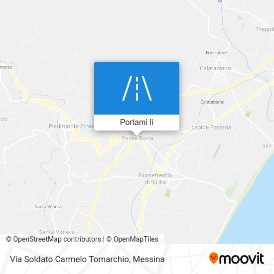 Mappa Via Soldato Carmelo Tomarchio