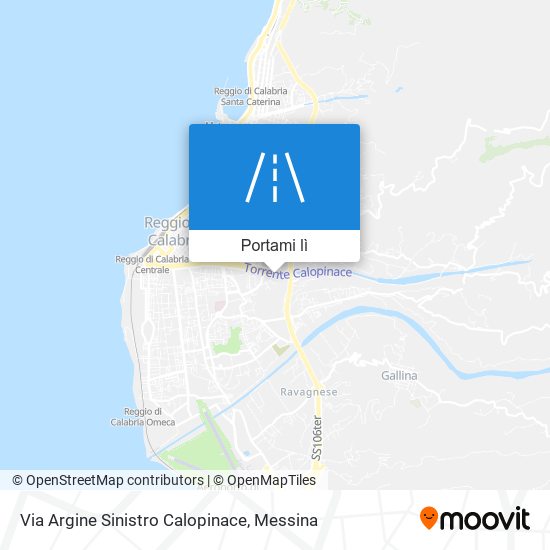 Mappa Via Argine Sinistro Calopinace