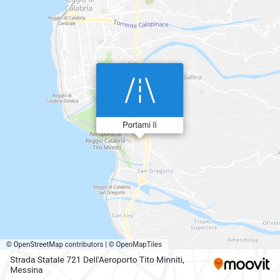 Mappa Strada Statale 721 Dell'Aeroporto Tito Minniti