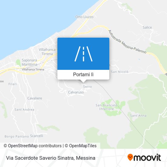 Mappa Via Sacerdote Saverio Sinatra