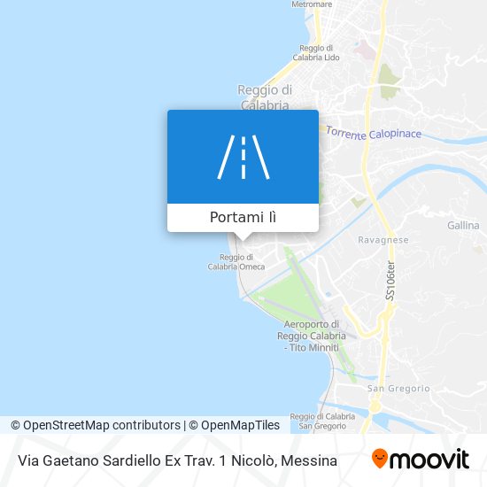 Mappa Via Gaetano Sardiello Ex Trav. 1 Nicolò