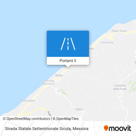 Mappa Strada Statale Settentrionale Sicula