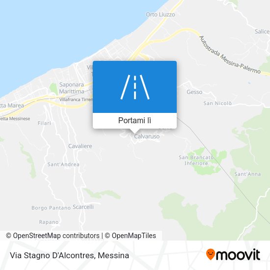 Mappa Via Stagno D'Alcontres