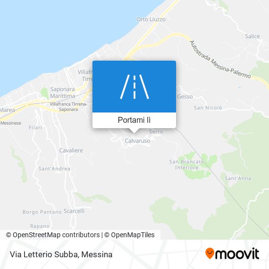 Mappa Via Letterio Subba