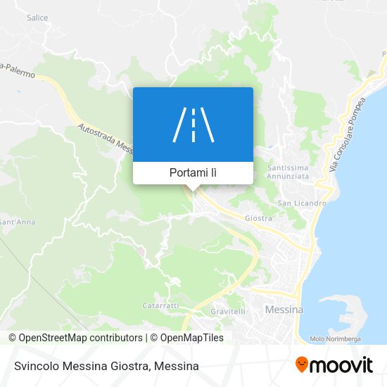Mappa Svincolo Messina Giostra