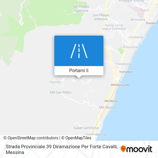 Mappa Strada Provinciale 39 Diramazione Per Forte Cavalli