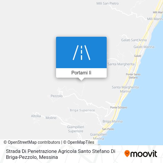 Mappa Strada Di Penetrazione Agricola Santo Stefano Di Briga-Pezzolo