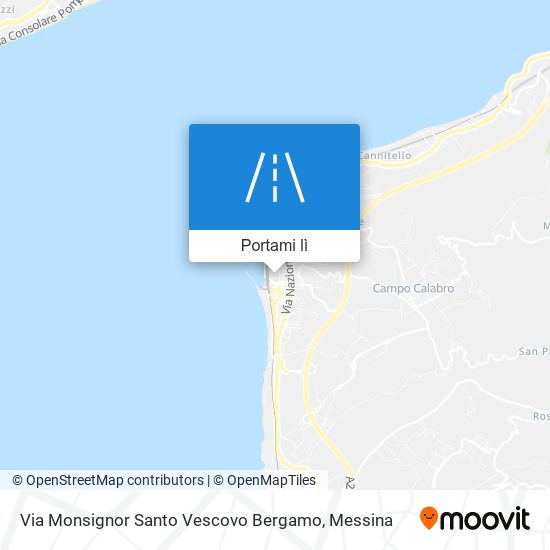 Mappa Via Monsignor Santo Vescovo Bergamo