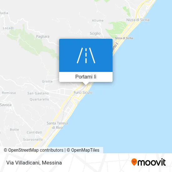 Mappa Via Villadicani