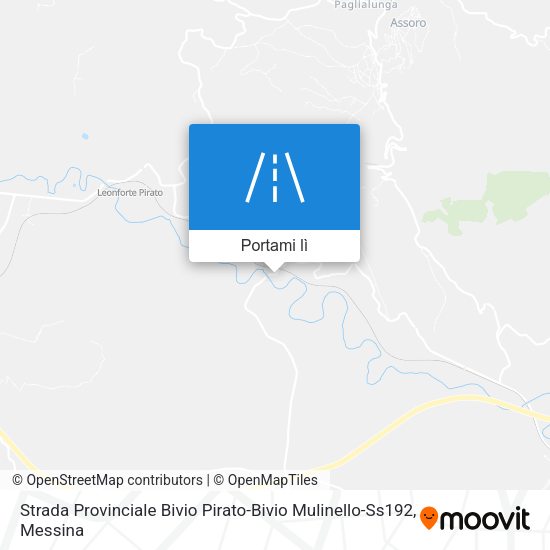 Mappa Strada Provinciale Bivio Pirato-Bivio Mulinello-Ss192