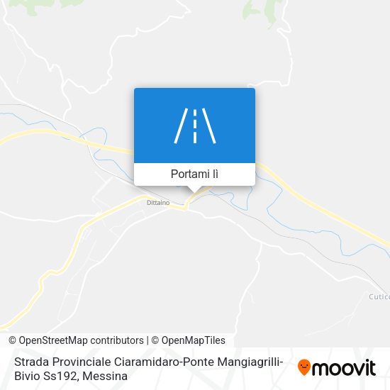 Mappa Strada Provinciale Ciaramidaro-Ponte Mangiagrilli-Bivio Ss192