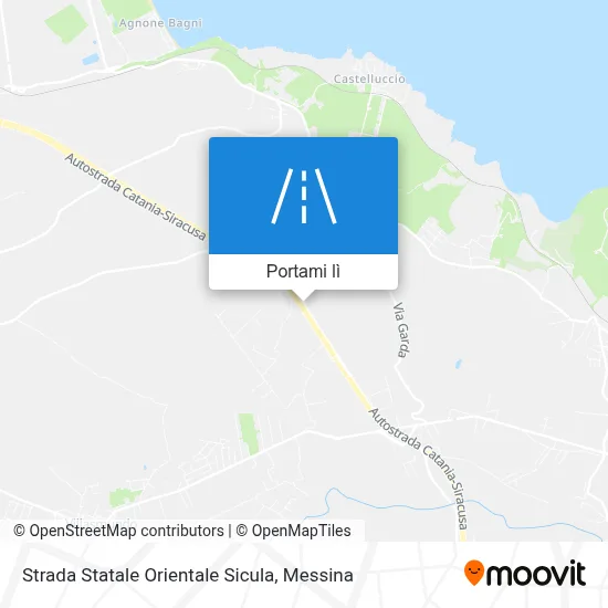 Mappa Strada Statale Orientale Sicula