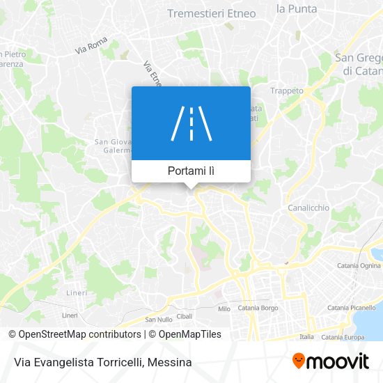 Mappa Via Evangelista Torricelli