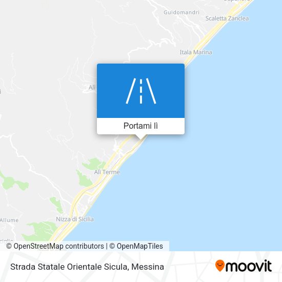 Mappa Strada Statale Orientale Sicula