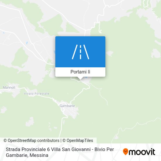 Mappa Strada Provinciale 6 Villa San Giovanni - Bivio Per Gambarie