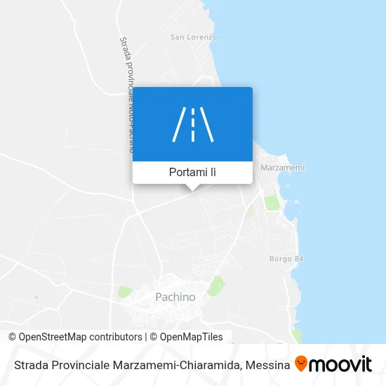 Mappa Strada Provinciale Marzamemi-Chiaramida