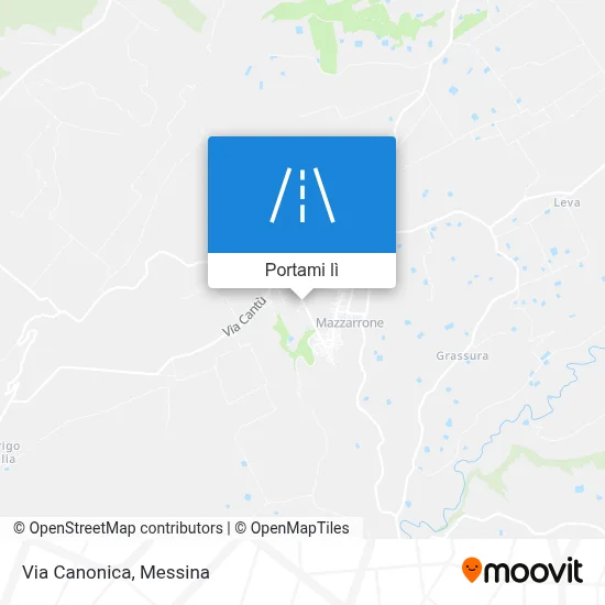 Mappa Via Canonica