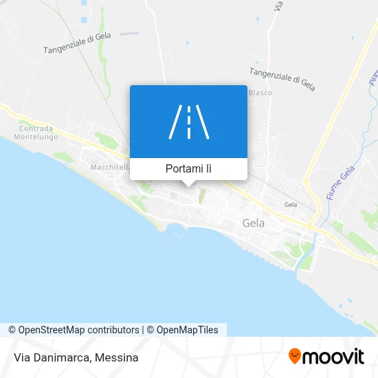 Mappa Via Danimarca