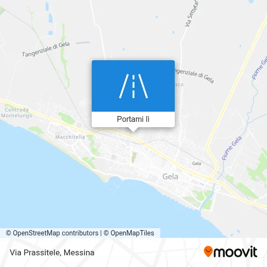 Mappa Via Prassitele