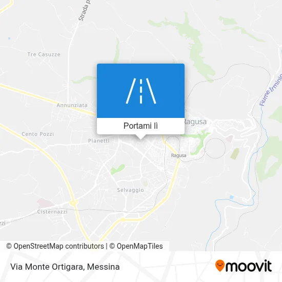 Mappa Via Monte Ortigara