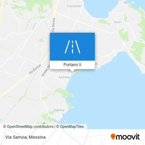 Mappa Via Samoa