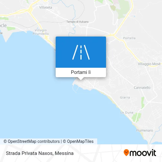 Mappa Strada Privata Naxos