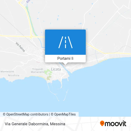 Mappa Via Generale Dabormina