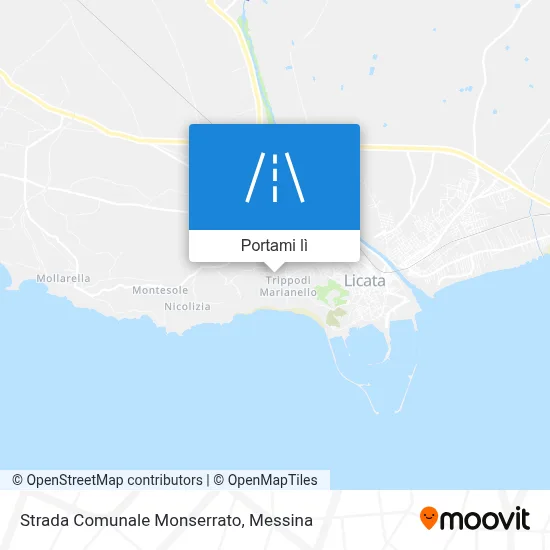 Mappa Strada Comunale Monserrato