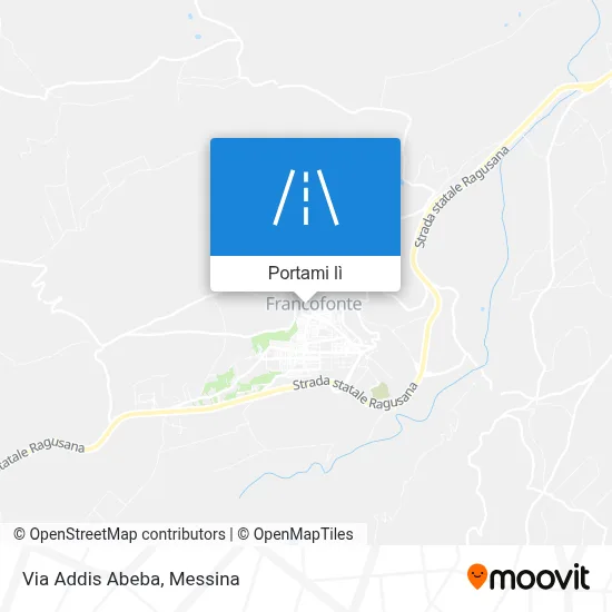 Mappa Via Addis Abeba