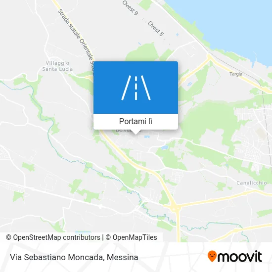 Mappa Via Sebastiano Moncada