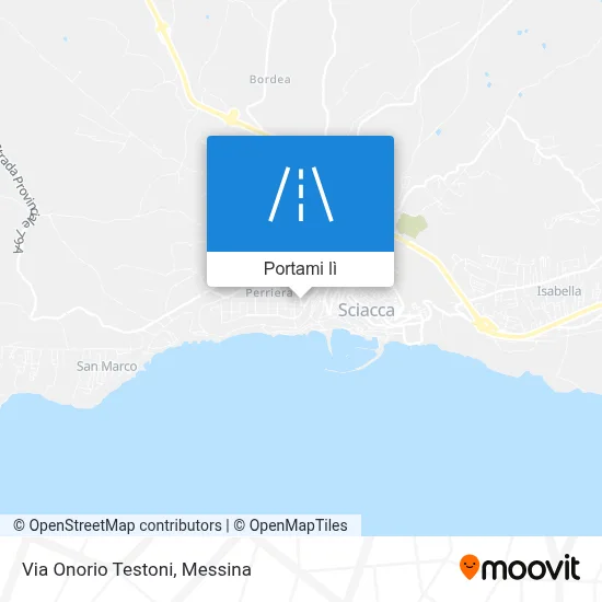 Mappa Via Onorio Testoni