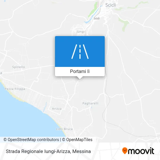 Mappa Strada Regionale Iungi-Arizza